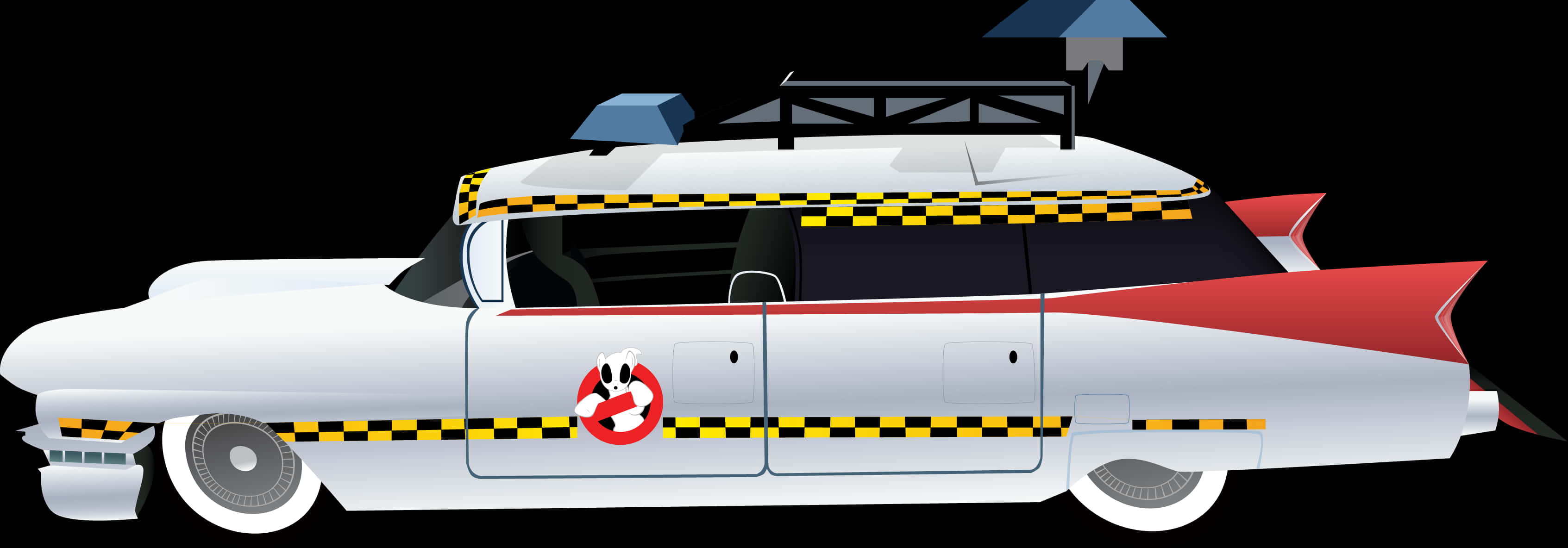 Ghostbusters_ Ecto1_ Car_ Side_ View