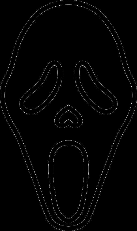 Ghostface Mask Outline