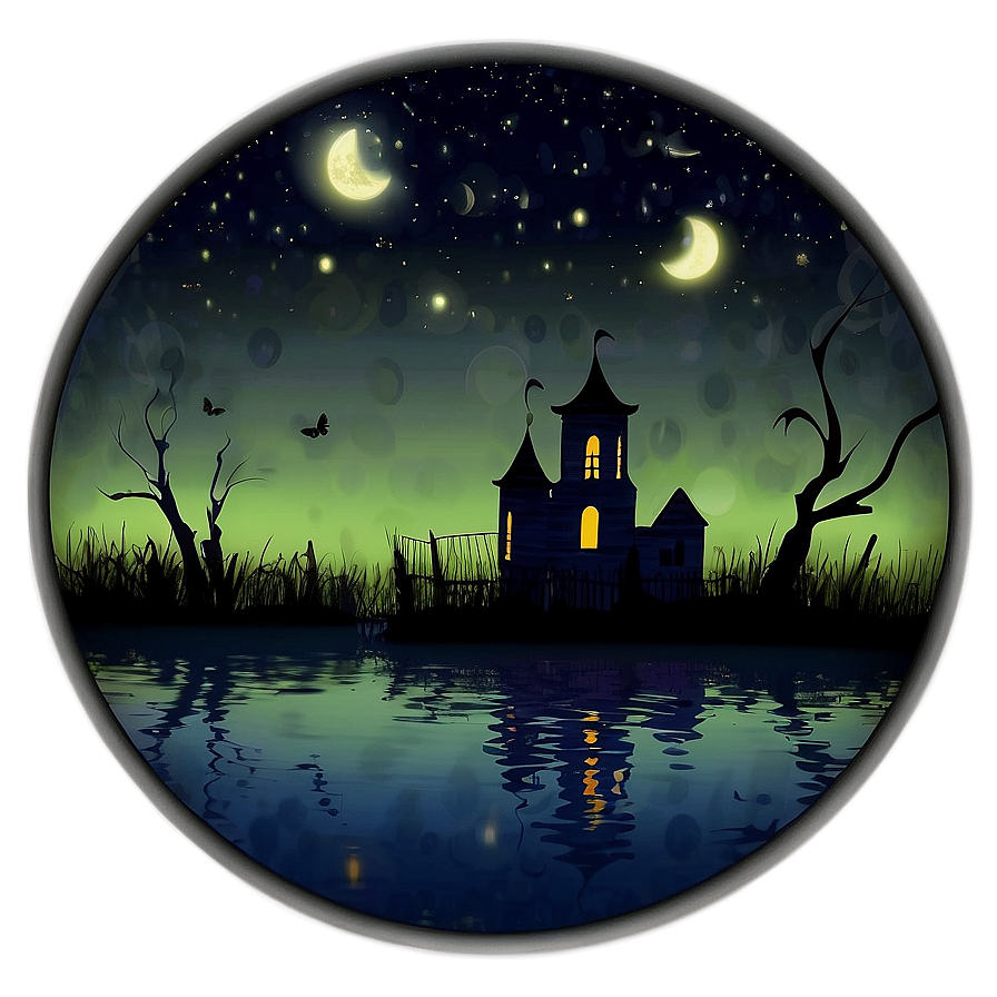 Ghostly Night Background Png Hwv95