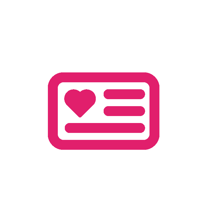 Gift Card Icon Pinkand White