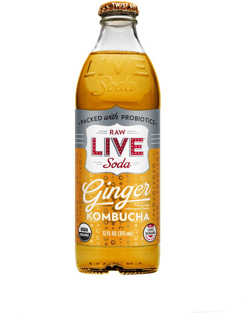 Ginger Kombucha Live Soda Bottle