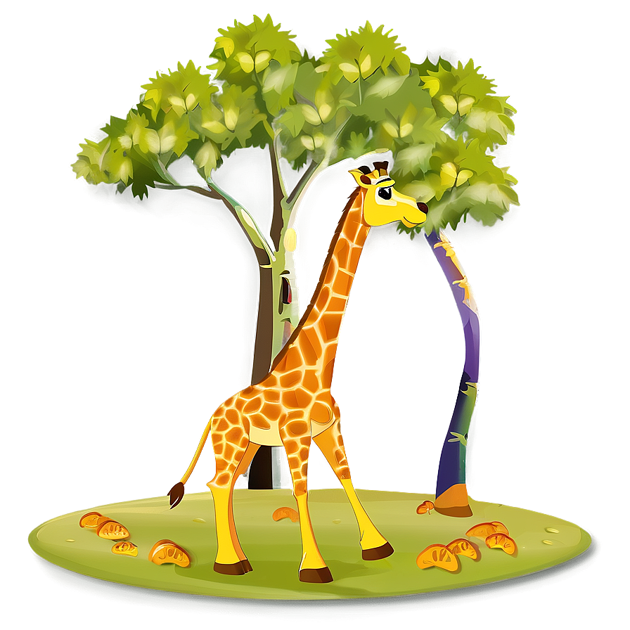 Giraffe Amongst The Trees Png Xyc