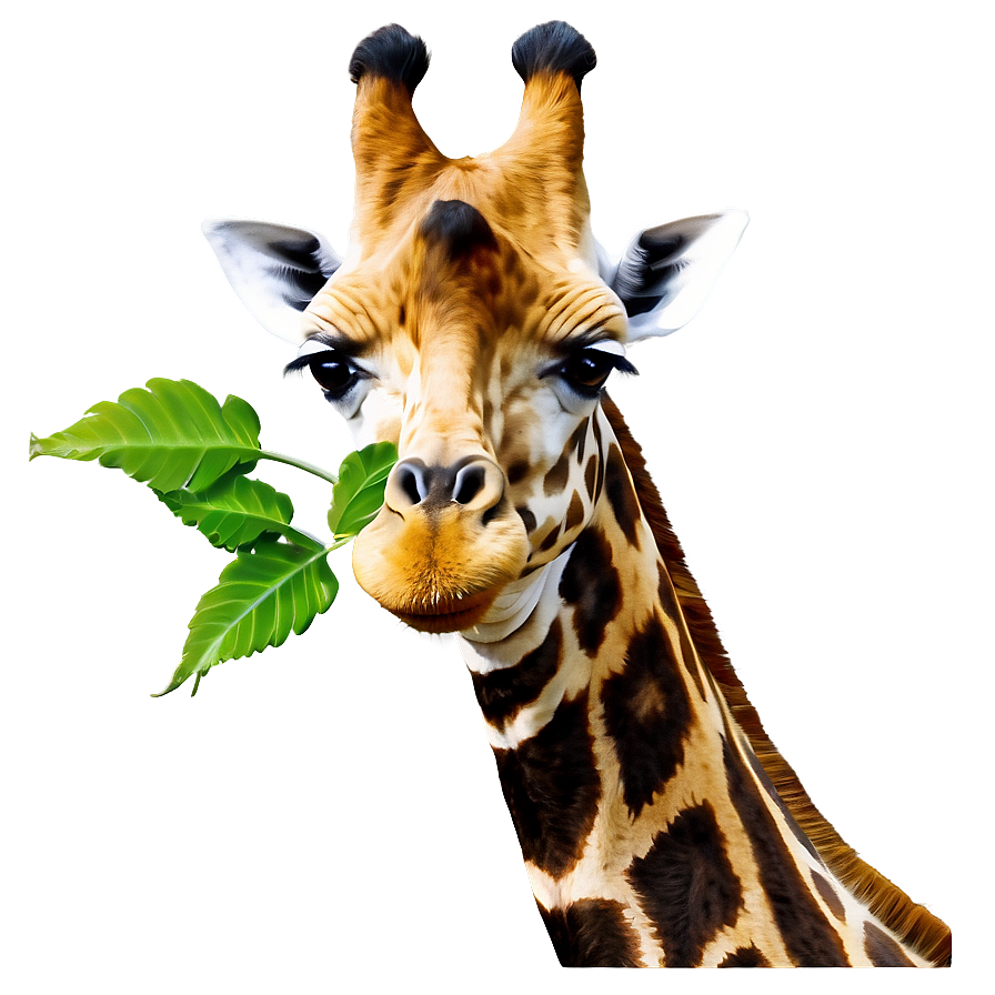 Giraffe Eating Leaves Png Nrs59