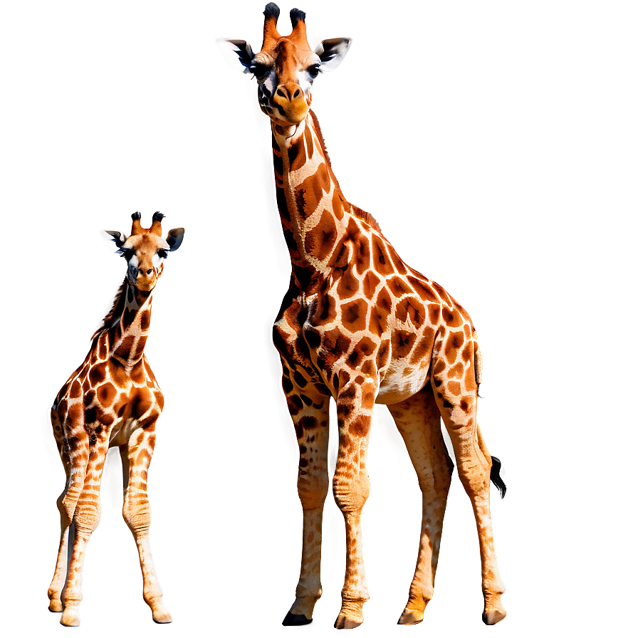 Giraffe Family Sunset Png 39