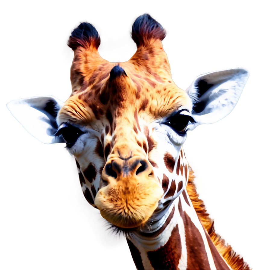 Giraffe In Pastel Colors Png Isp