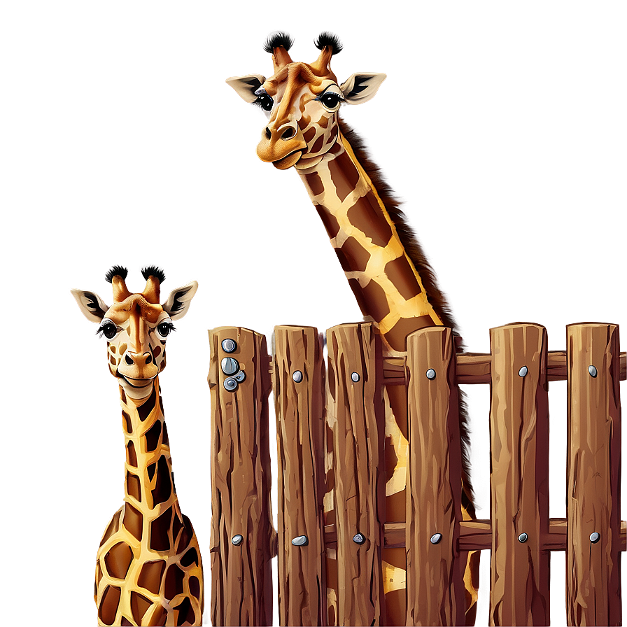 Giraffe Peeking Over Fence Png 49