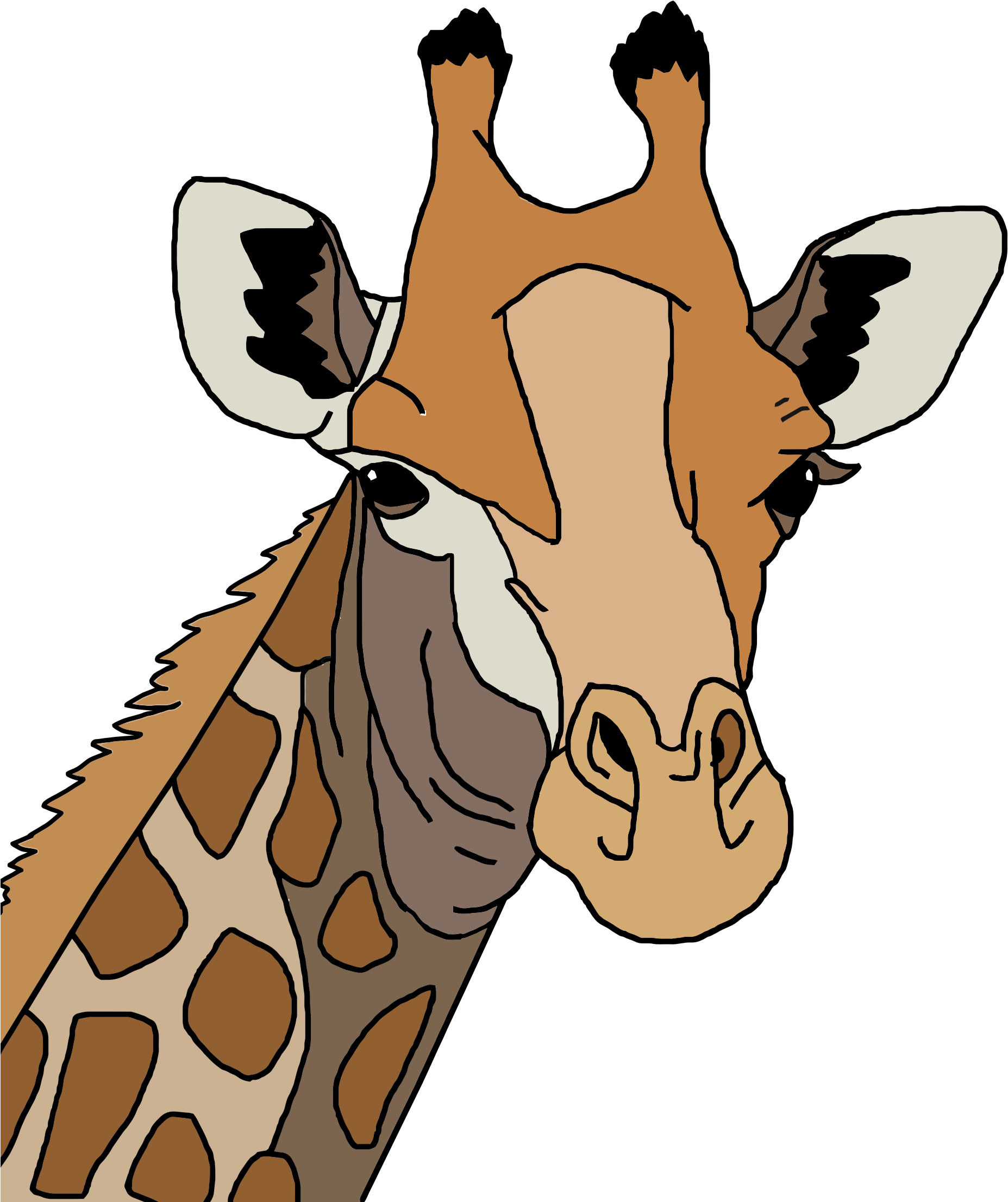 Giraffe Portrait Illustration