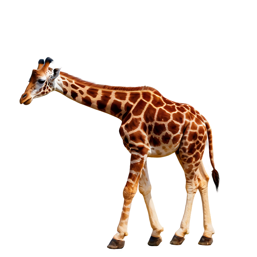 Giraffe Walking In Mist Png 12