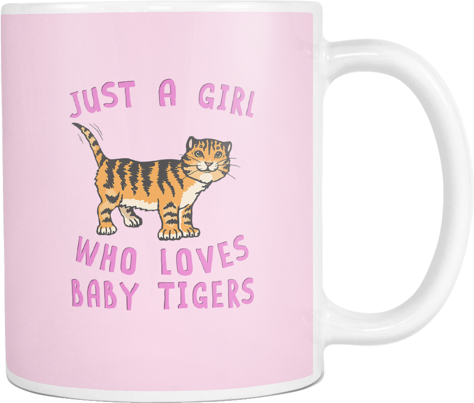 Girl Loves Baby Tigers Mug