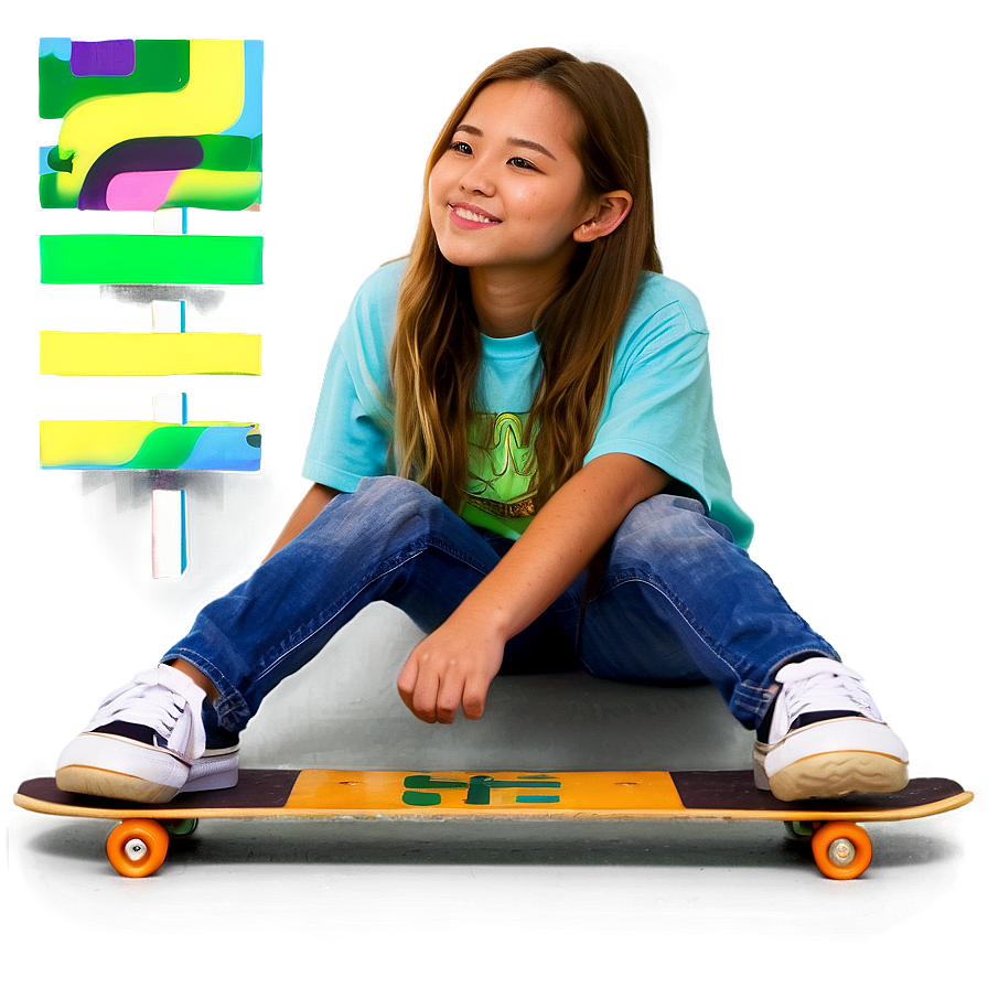 Girl On Skateboard Png 05032024