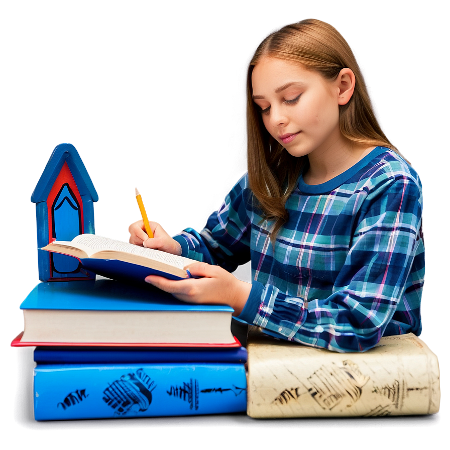 Girl Reading Book Png 75