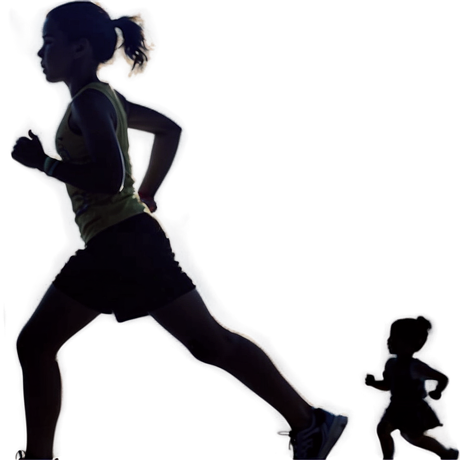 Girl Running Silhouette Png Hjl60