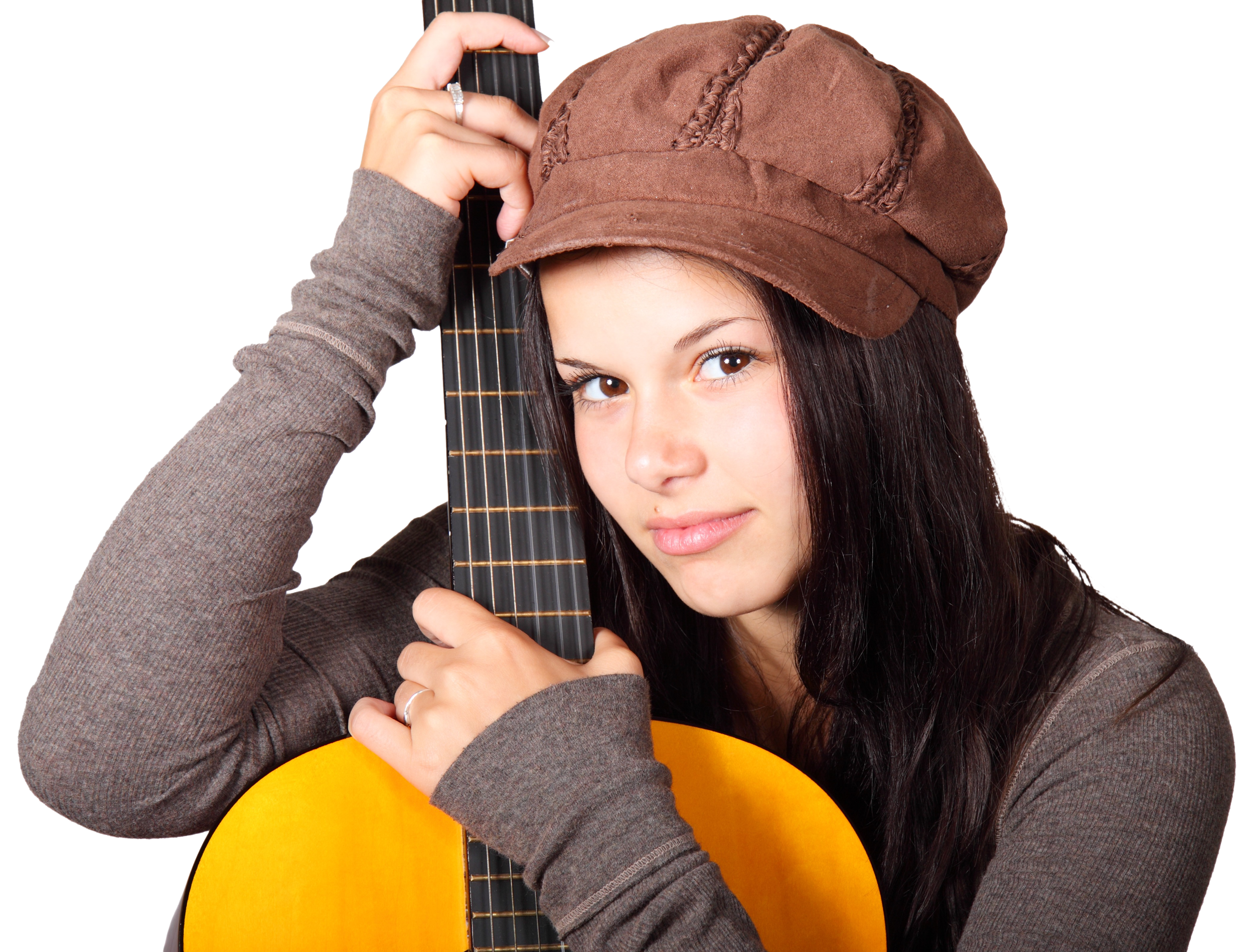 Girlwith Guitarand Cap