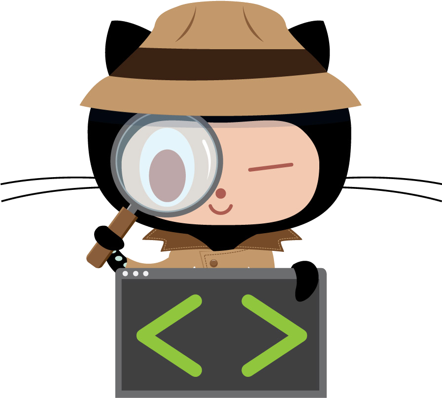 Github Mascot Detective Cartoon