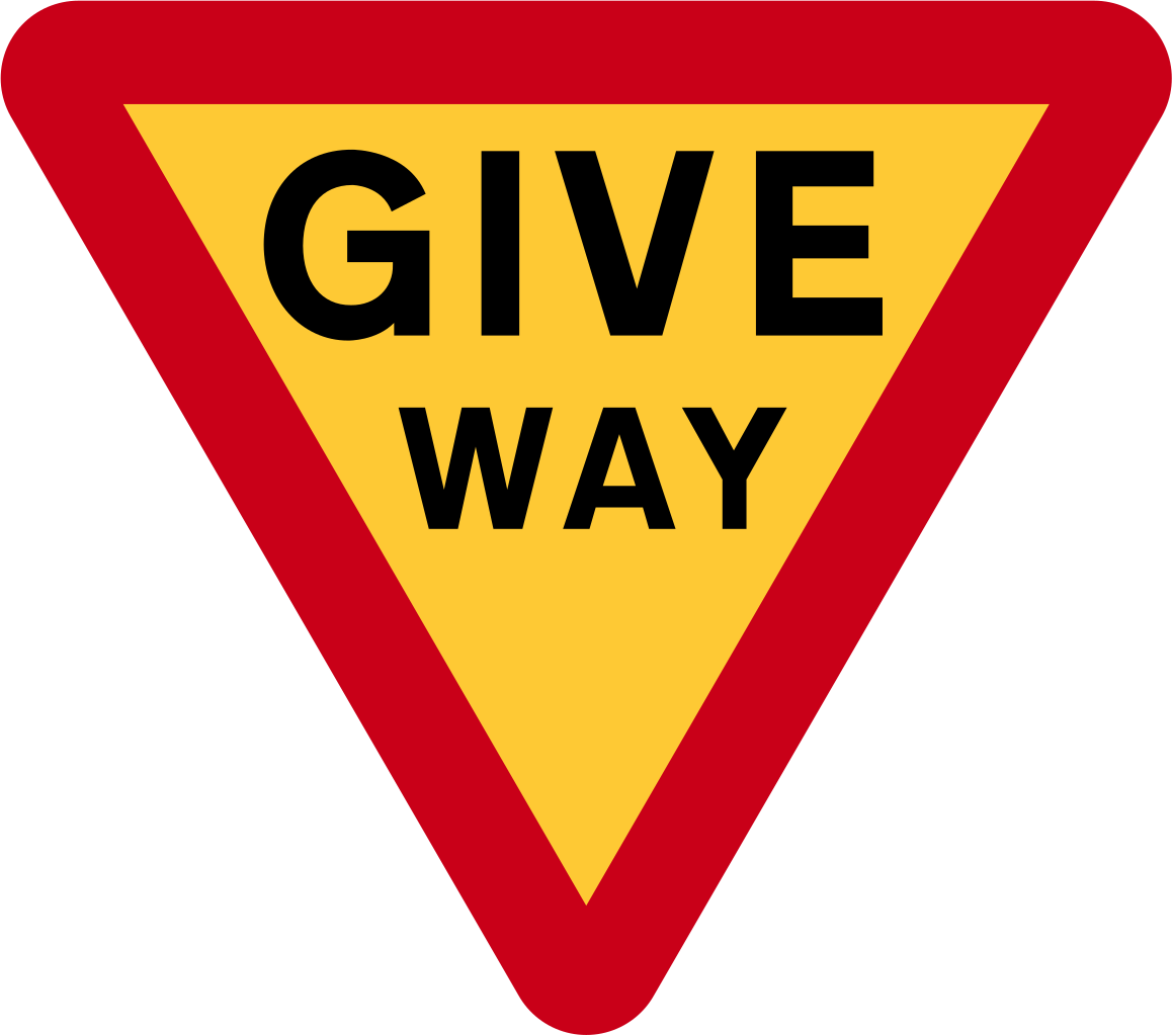 Give Way Traffic Sign