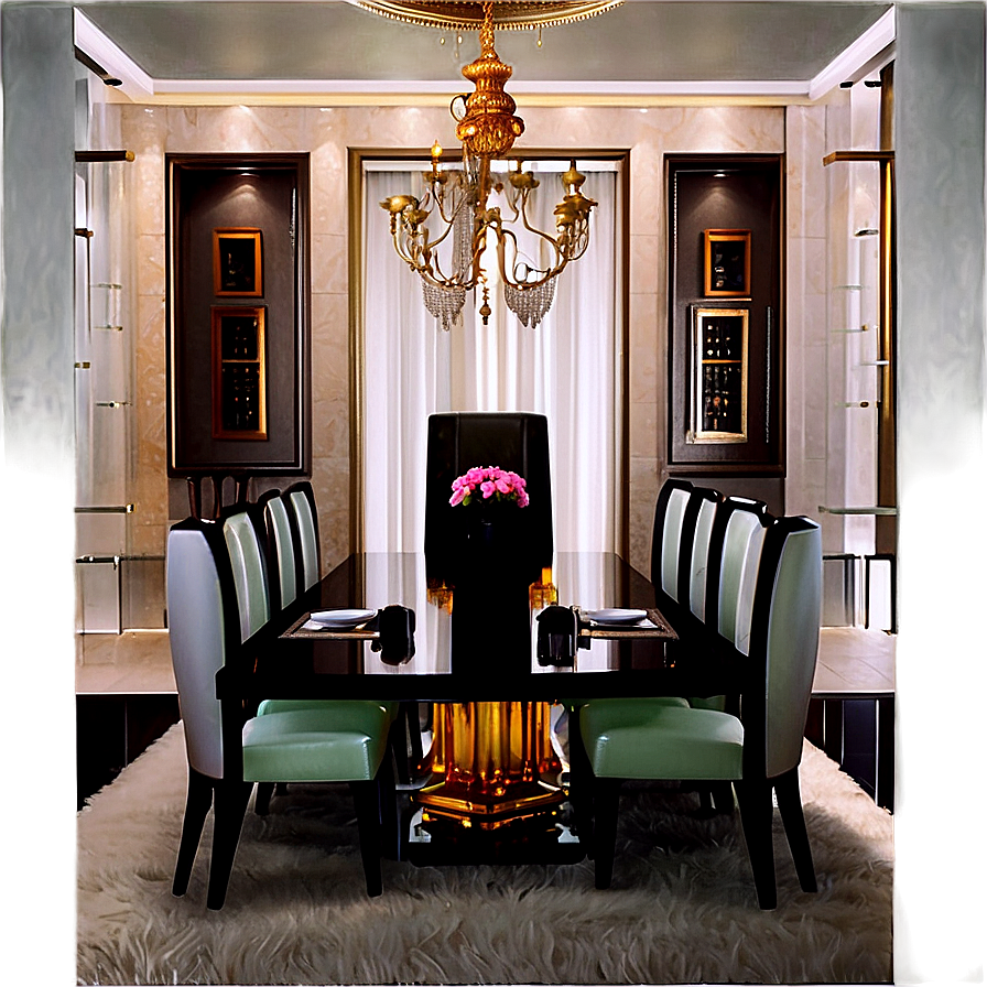 Glamorous Dining Room Features Png 66