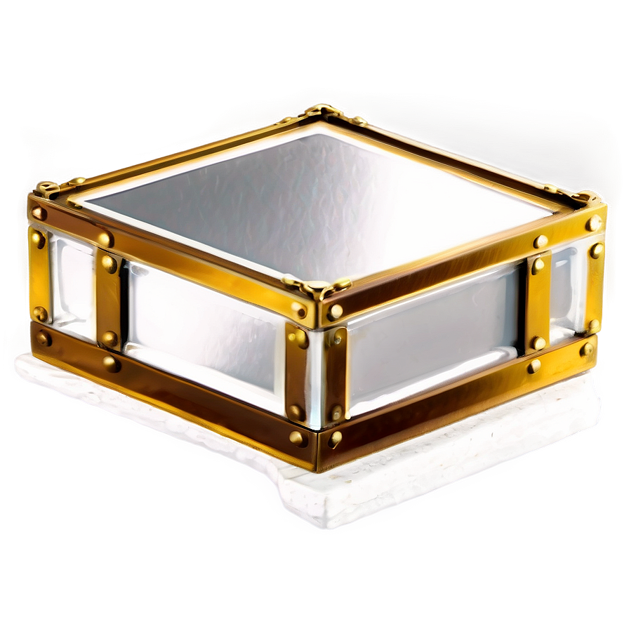 Glass Box With Brass Edges Png Bcd97