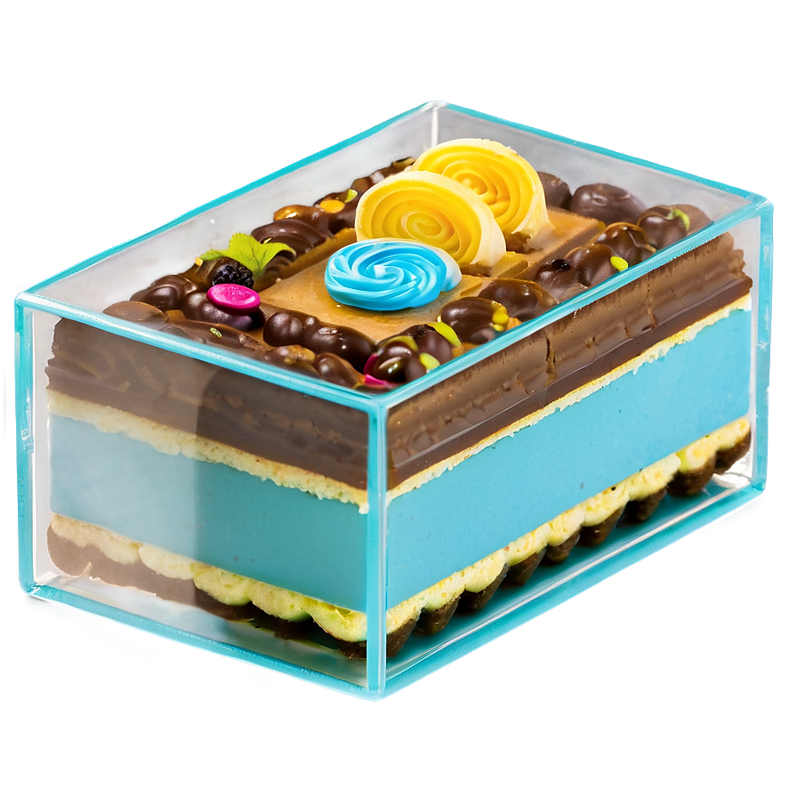 Glass Cake Box Png Mqo43