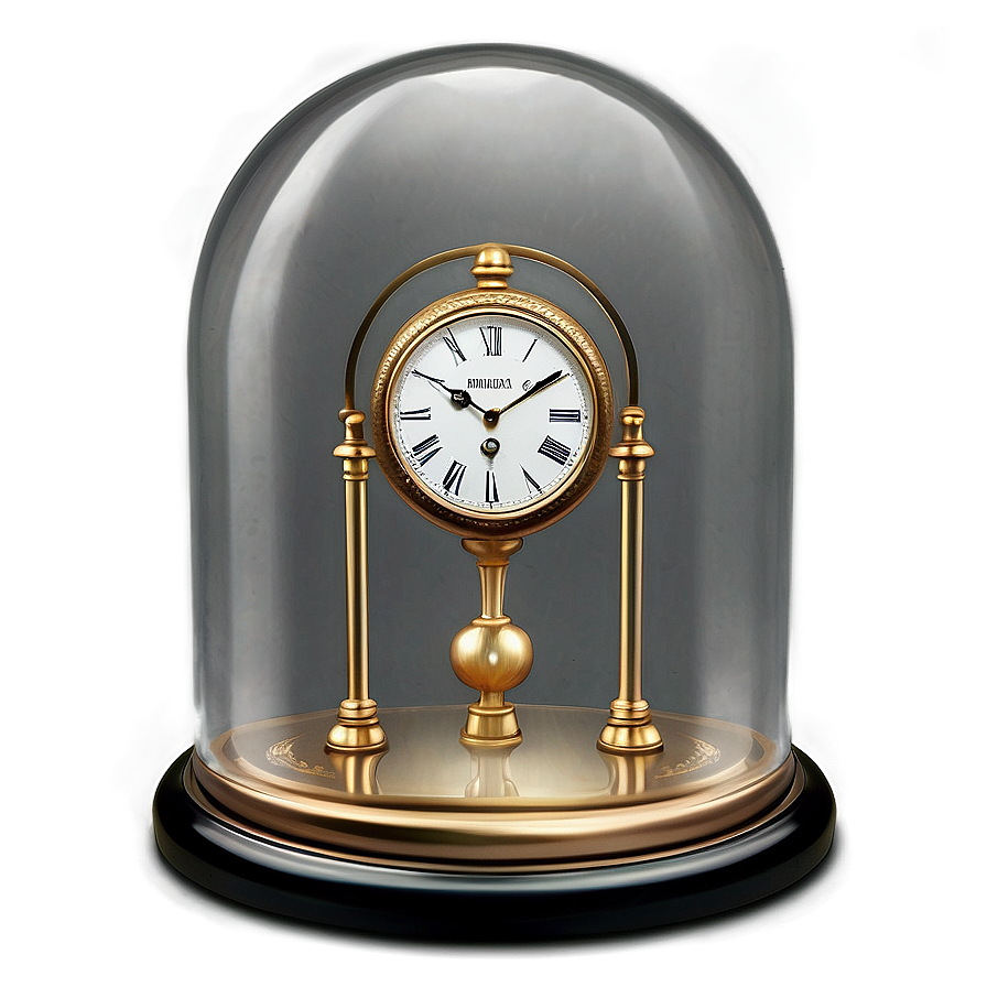 Glass Dome Clock Cover Png 8
