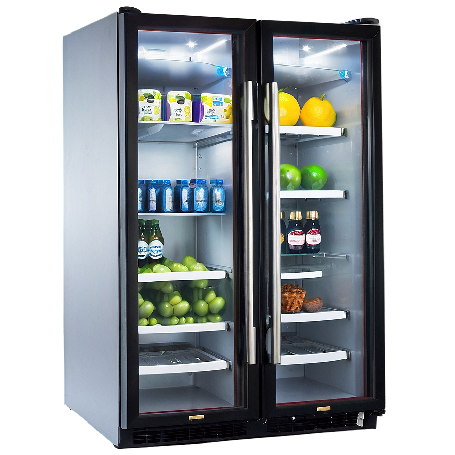 Glass Door Refrigerator Png Vgn