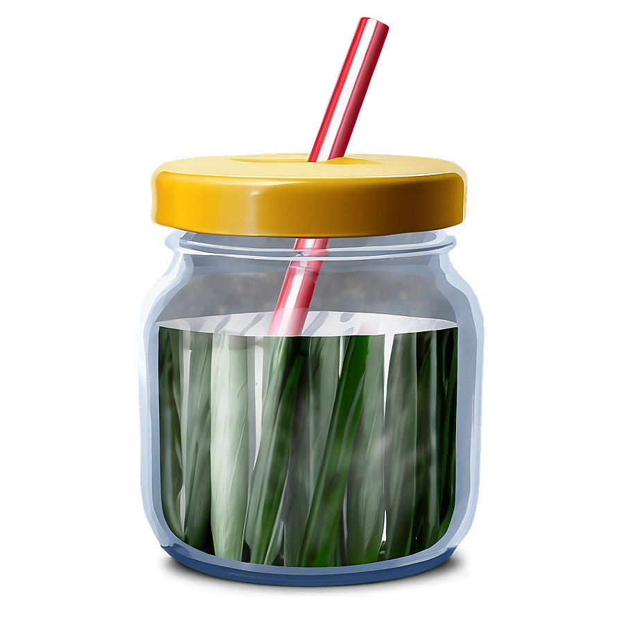 Glass Jar With Straw Png Cau5