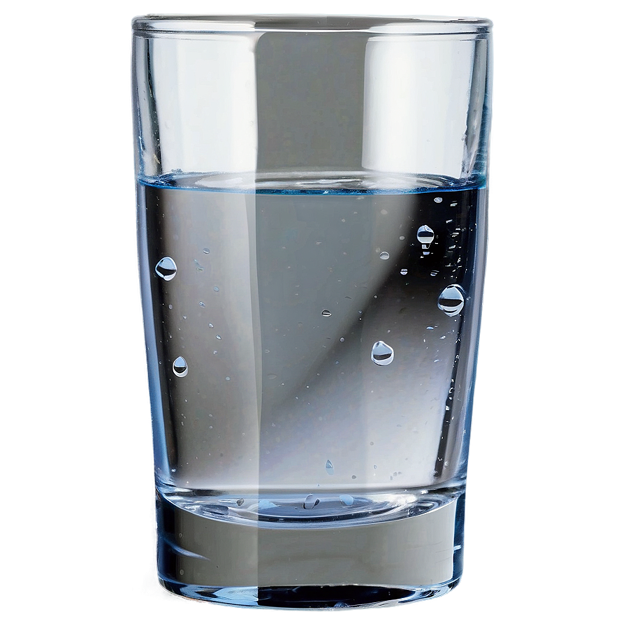 Glass Of Water With Drops Png Wey