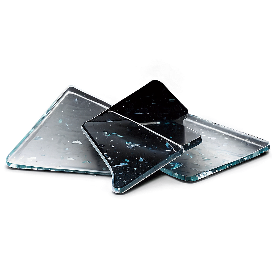 Glass Shards On Black Background Png Yro24