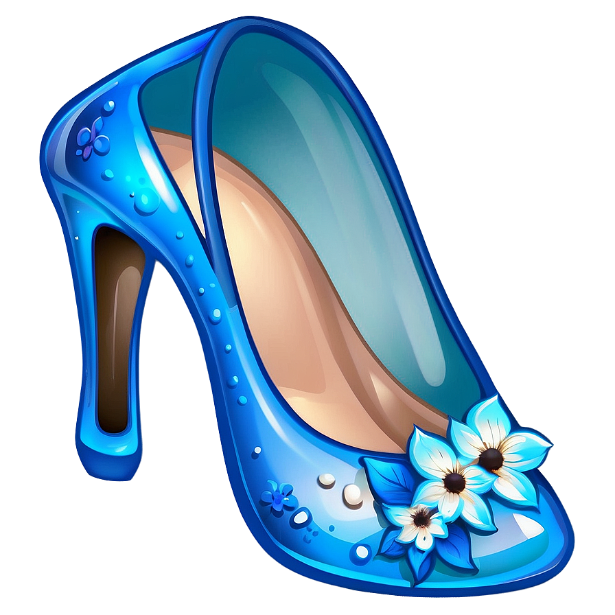 Glass Slipper With Floral Embellishment Png 06132024