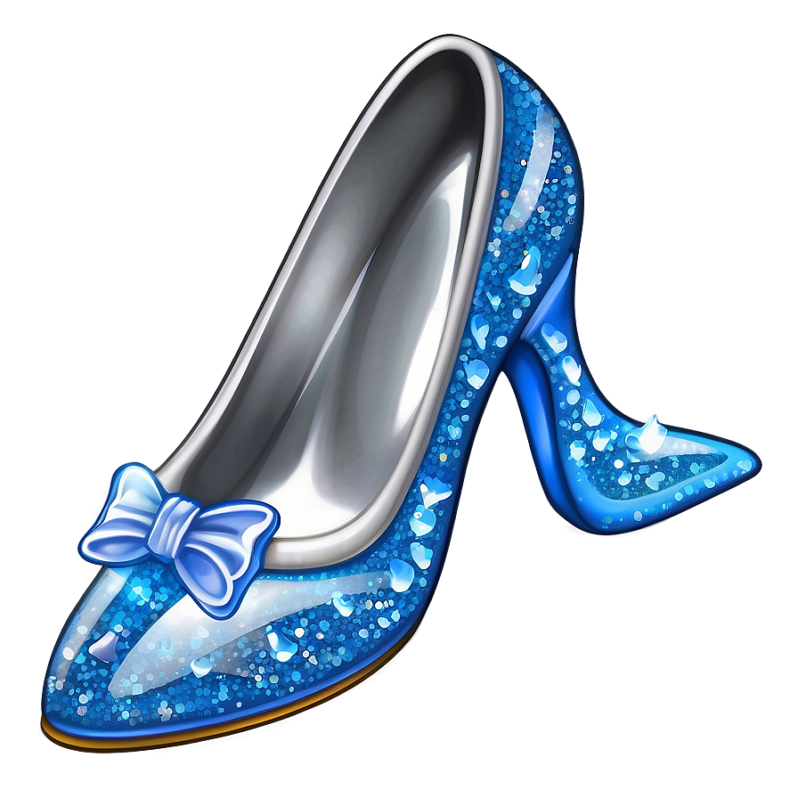 Glass Slipper With Glitter Detail Png 10