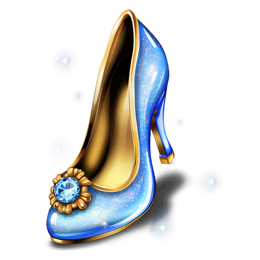 Glass Slipper With Golden Trim Png Ujs76