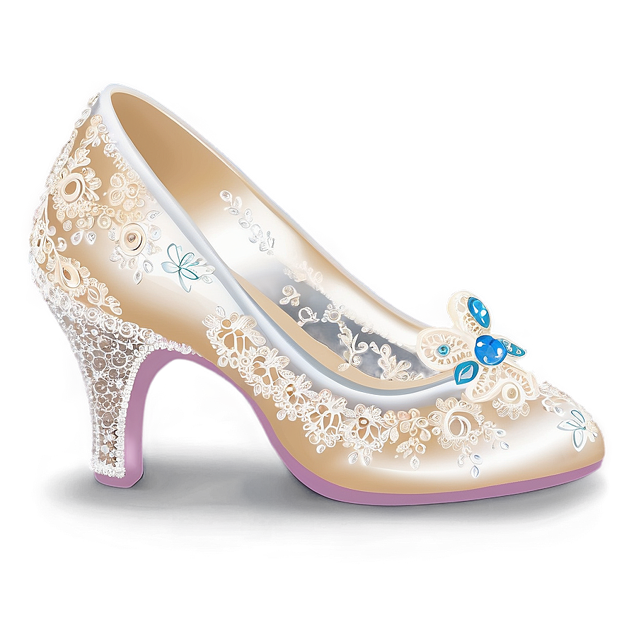 Glass Slipper With Lace Accents Png 06132024