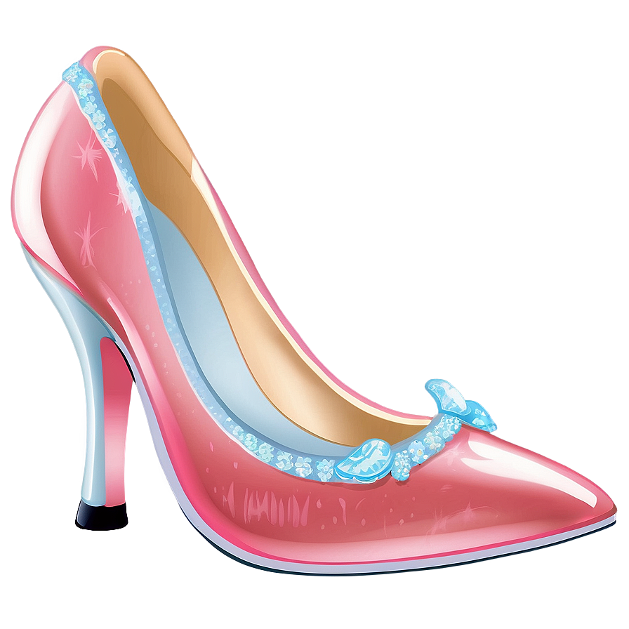 Glass Slipper With Ribbon Detail Png 06132024