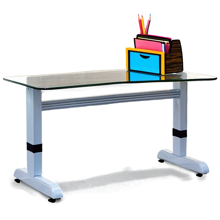 Glass Top Student Desk Png Hvi91