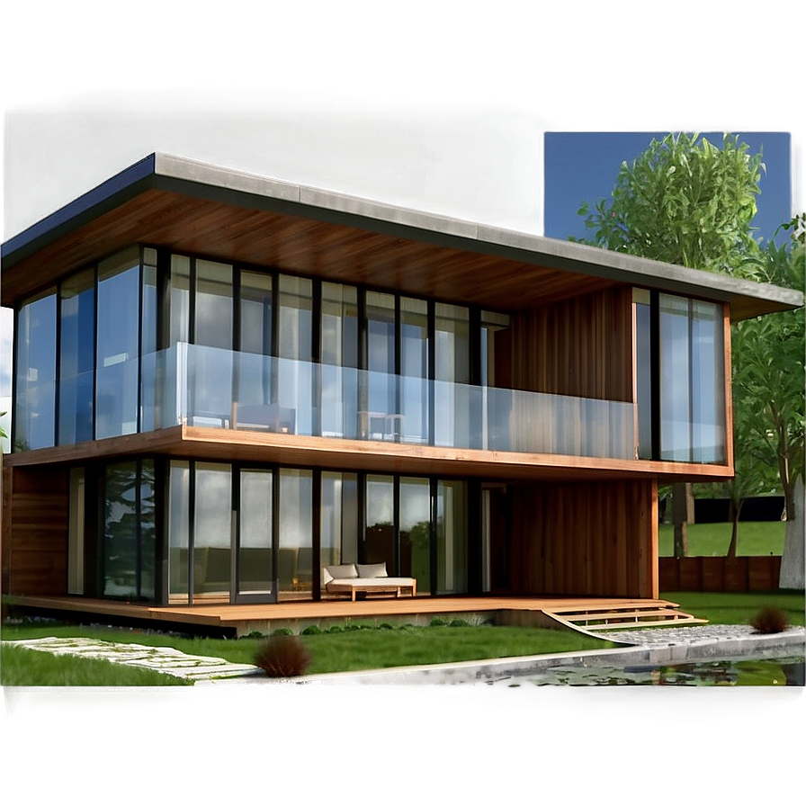 Glass-walled Modern House Designs Png 06202024