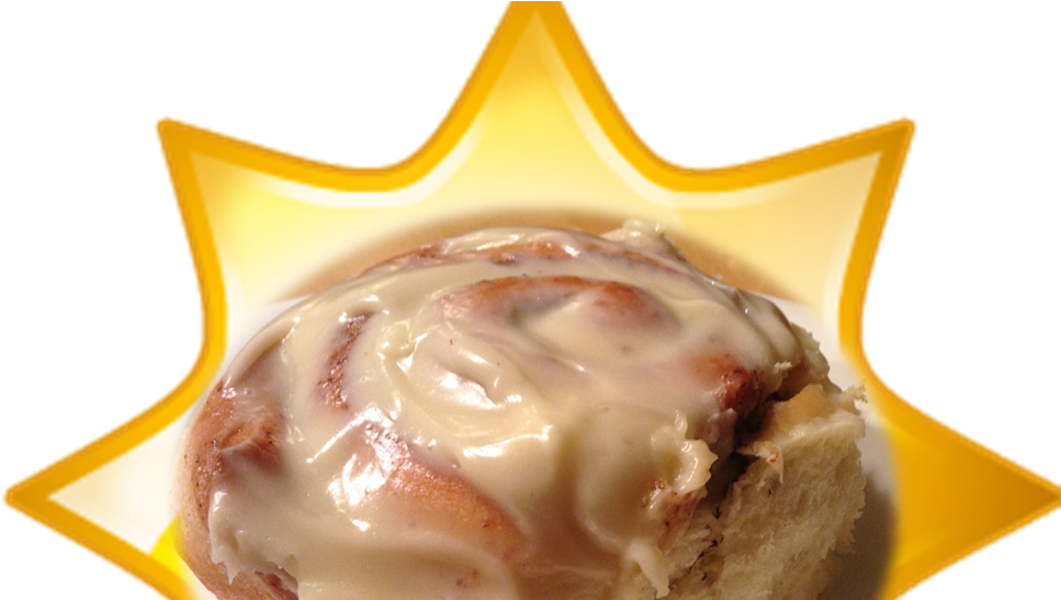 Glazed Cinnamon Roll Starburst Background