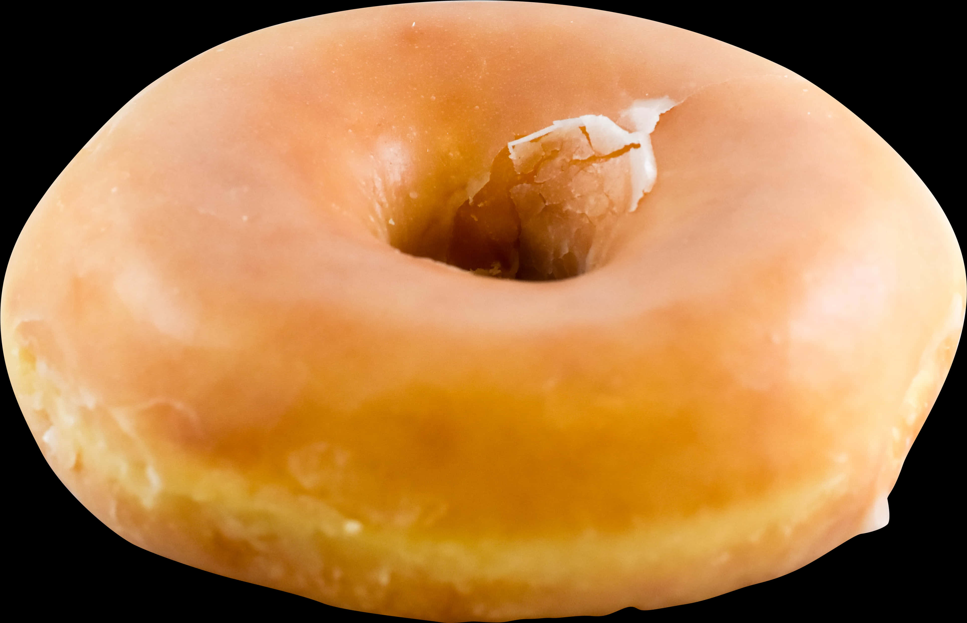 Glazed Donut Black Background