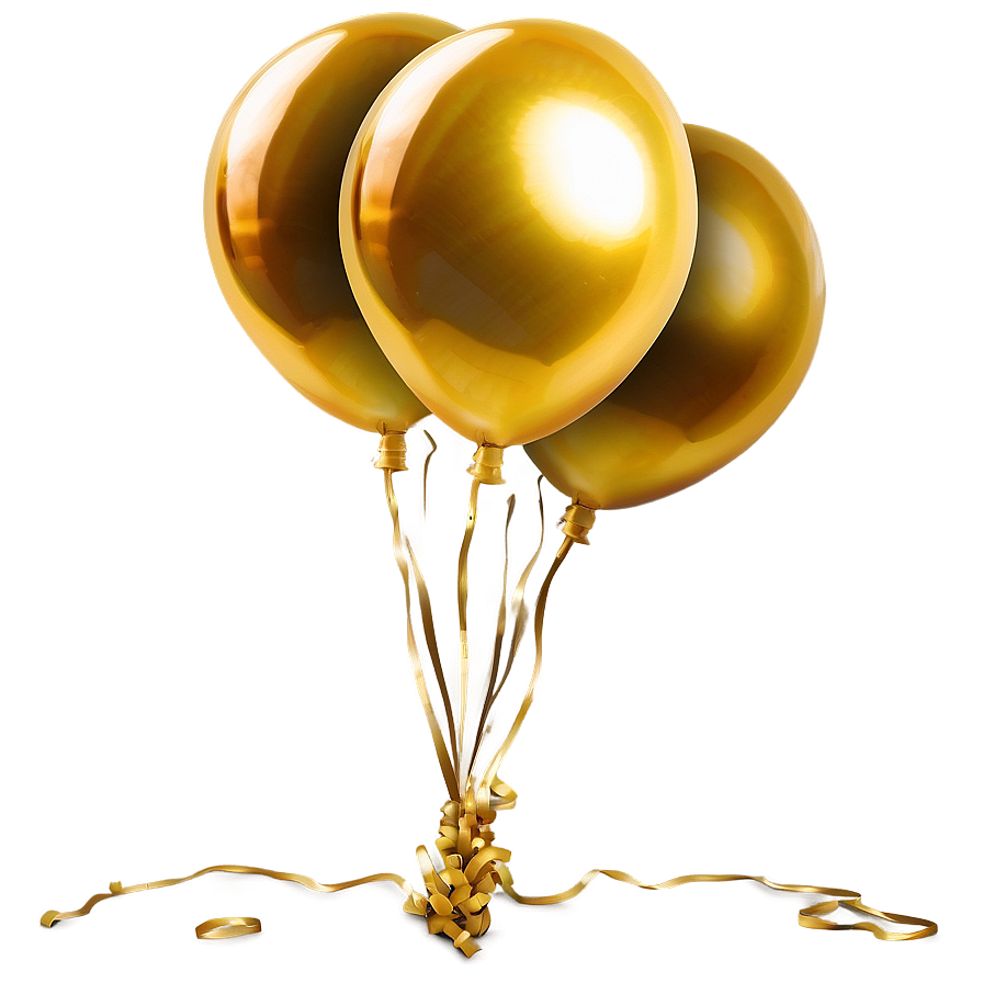 Gleaming Gold Balloons Png 74