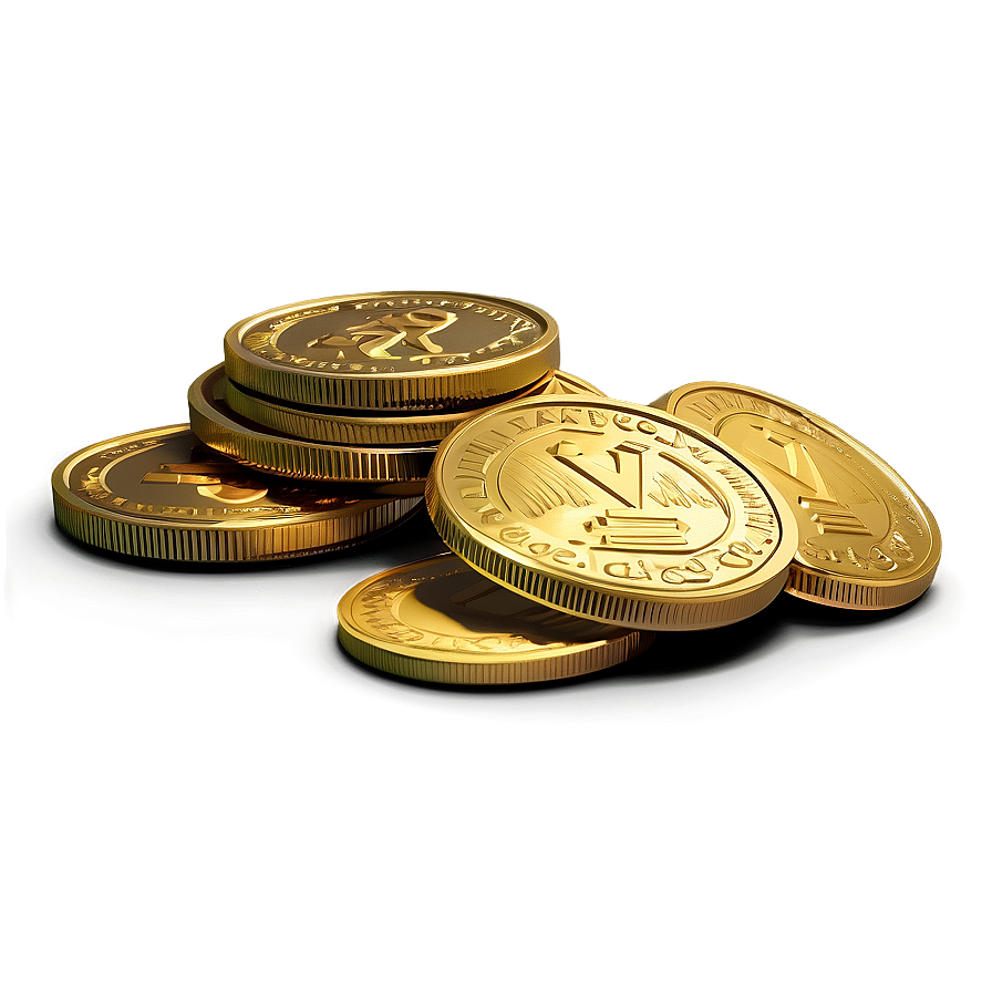 Gleaming Gold Coins Pile Png 06272024