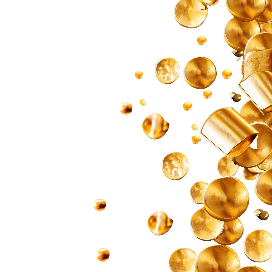 Gleaming Gold Confetti Png 8