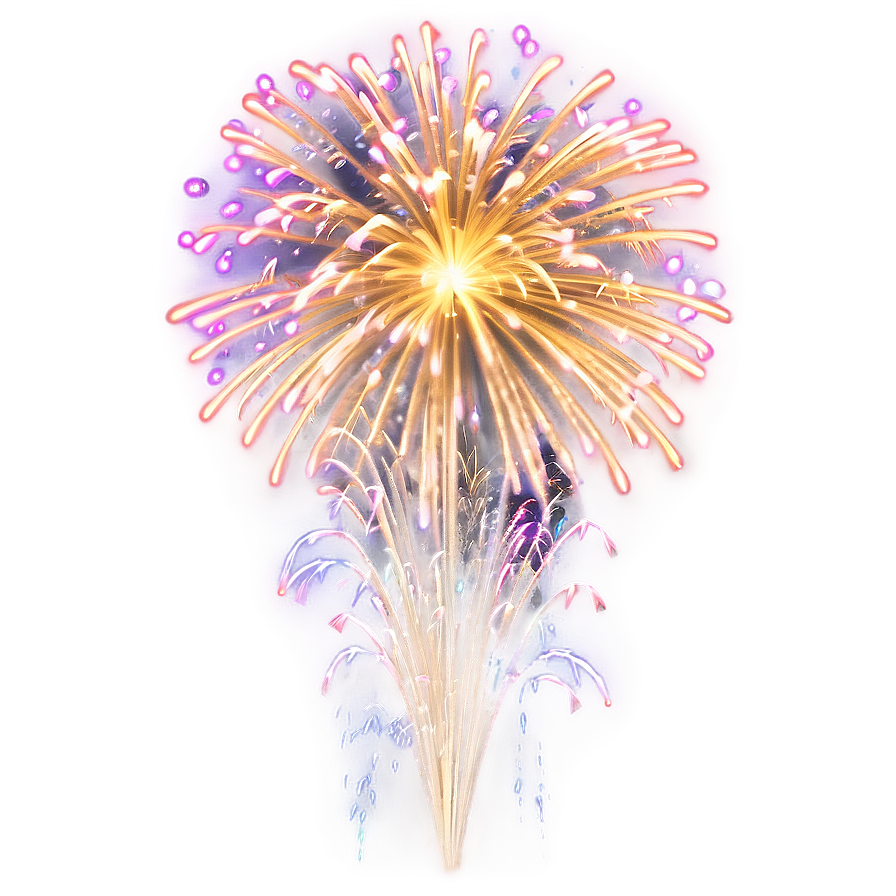 Gleeful Gold Fireworks Png 06292024