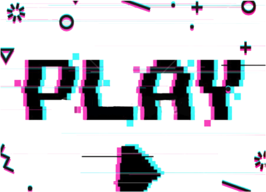 Glitched Play Graphic