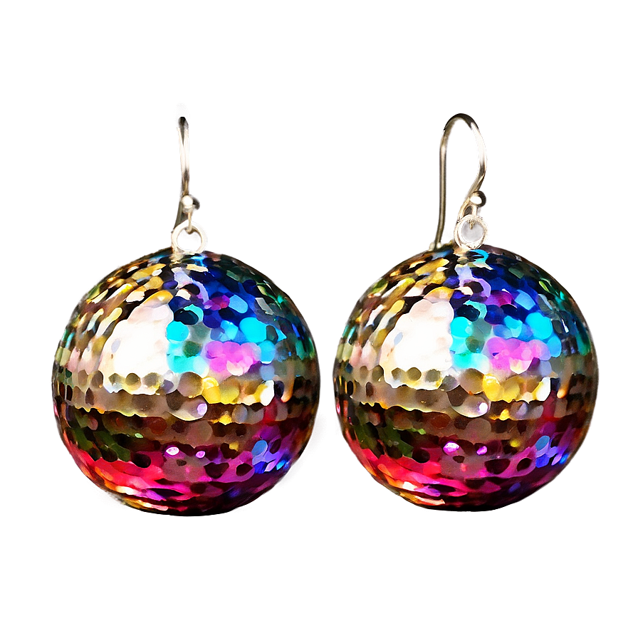 Glitter Ball Earring Png 15