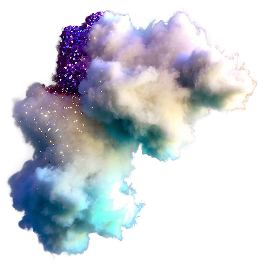 Glitter Cloud Fluffy Png Uhu10