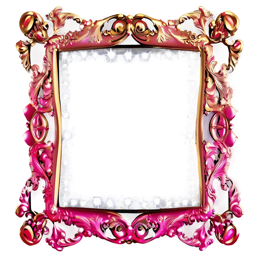 Glitter Cute Frame Png Hwp