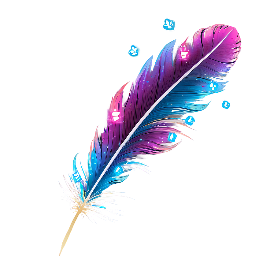 Glitter Feather Party Decor Png Gst