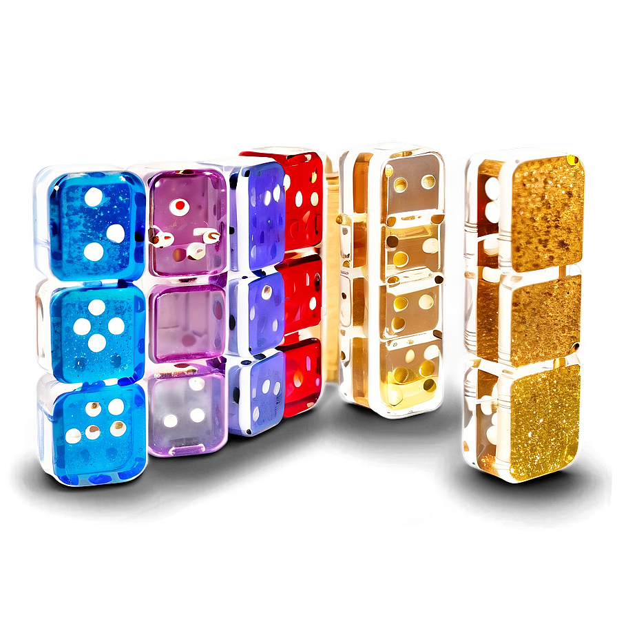 Glitter Filled Acrylic Dominoes Png 57