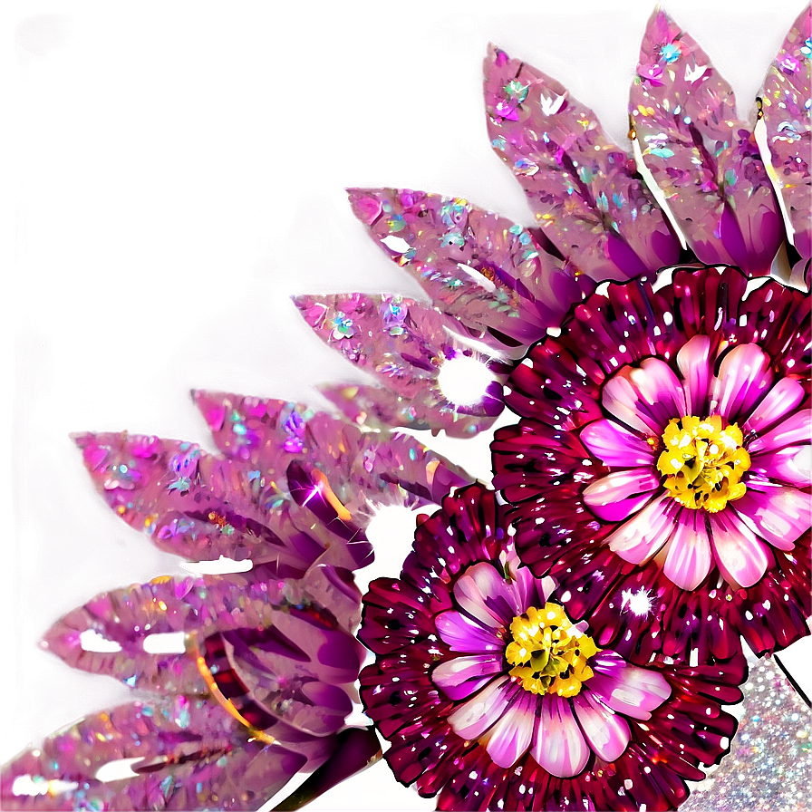 Glitter Flower Blossom Png Krl