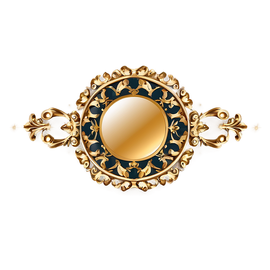 Glitter Gold Circle Frame Png 91