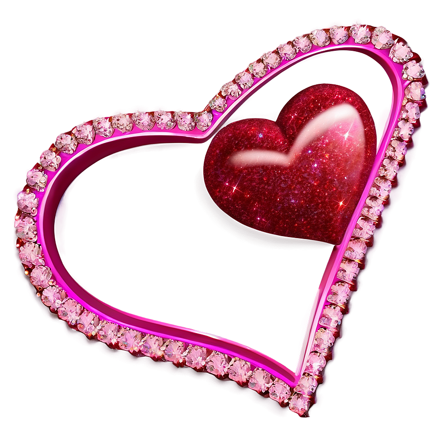 Glitter Heart Border Png 70