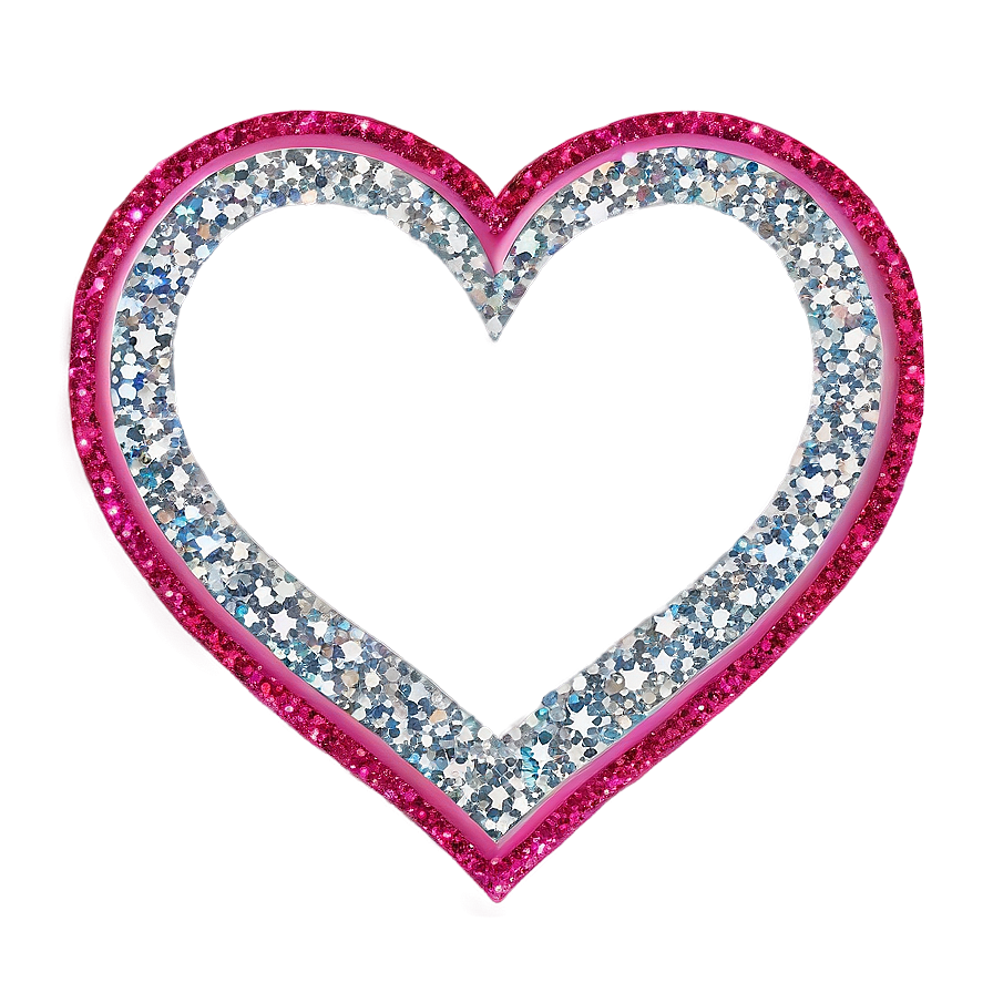 Glitter Heart Border Png 90